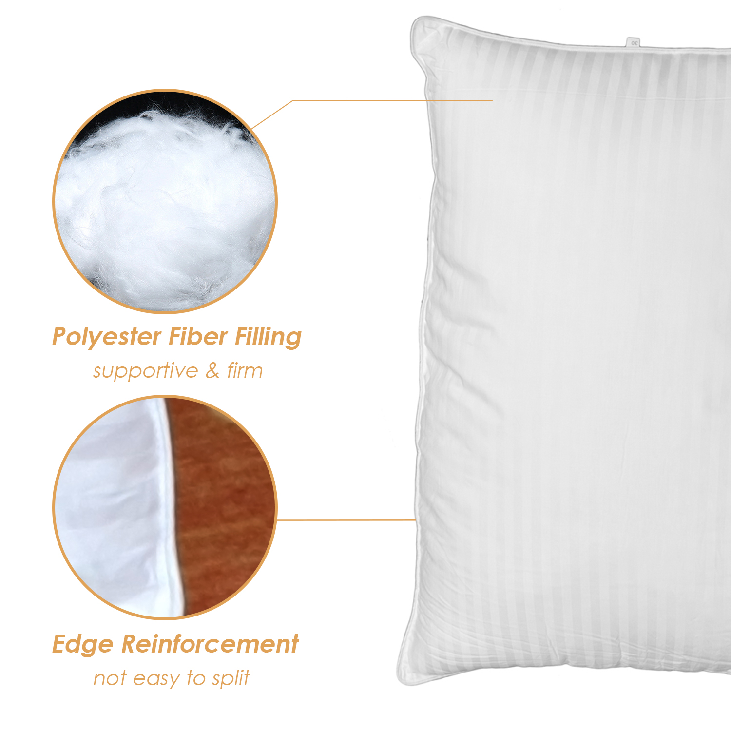 Wholesale Microfiber Polyester Filling Hotel High Quality Hotel White ...
